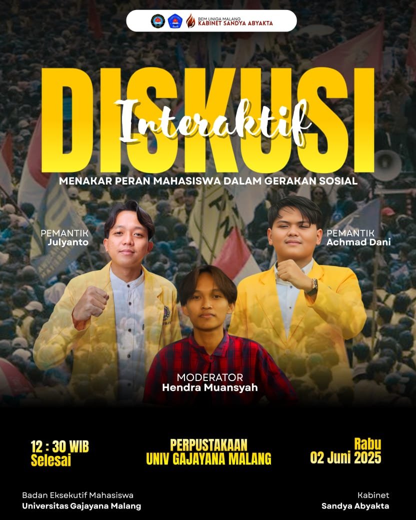 Diskusi interaktif - menakar peran mahasiswa dalam gerakan sosial